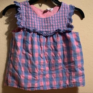 Gap girls’ top, size L, short sleeve, blue/pink